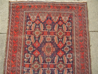 Very nice antique Salar Khani Baluch rug with lots of animals. Size:  195x105cm / 6'4''x 3'5''                