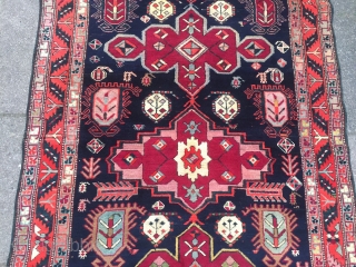 Antique Caucasian Karabagh runner, good condition, size: ca. 370x115cm / 12'2''ft x 3'8''ft                    