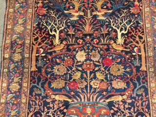 Fine Bakthiary tree of life rug displaying the Garden of Eden, very elegant drawing. circa 1920. Origin: western Central-Persia. Size: 190x140cm / 6'3'' x 4'6''ft www.najib.de       