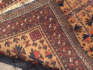 Beautiful antique Baluch prayer rug, nice collectors piece. Size: 140x80cm / 4'6''ft x 2'7''ft 
                  