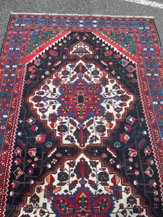 Beautiful antique Persian Bakhtiary village rug, age circa 1920. Size: ca. 305x160cm / 10ft by 5’3ft http://www.najib.de                