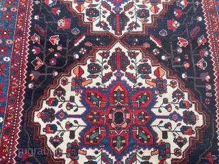 Beautiful antique Persian Bakhtiary village rug, age circa 1920. Size: ca. 305x160cm / 10ft by 5’3ft http://www.najib.de                