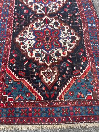 Beautiful antique Persian Bakhtiary village rug, age circa 1920. Size: ca. 305x160cm / 10ft by 5’3ft http://www.najib.de                