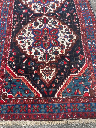 Beautiful antique Persian Bakhtiary village rug, age circa 1920. Size: ca. 305x160cm / 10ft by 5’3ft http://www.najib.de                