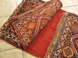 Antique complete doublebag or so called Khorjin woven by Qahqai tribes of Southwest Persia. Nice collector´s item.                