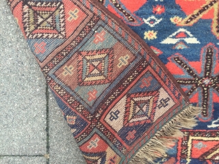Antique Kurdi rug, beautiful drawing, size: 160x110cm / 5'3''ft x 3'6''ft  www.najib.de                    