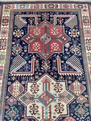 Antique Caucasian Akstafa rug, mid 19th Century. Size: circa 315x123cm / 10,4ft by 4,1ft www.najib.de                  