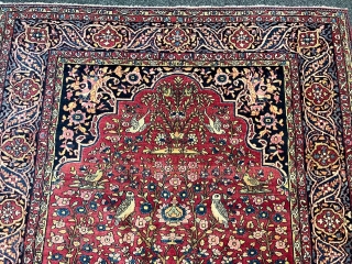 A fine antique Persian Isfahan rug, beautiful tree of life Design. Size ca. 210x145cm / 6’9ft by 4’7ft http://www.najib.de              