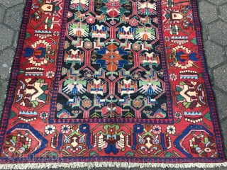 Antique Persian Bakhtiary long rug in good and clean condition, age: circa 1920, size: ca. 310x135cm / 10'2''ft x 4'4''ft             