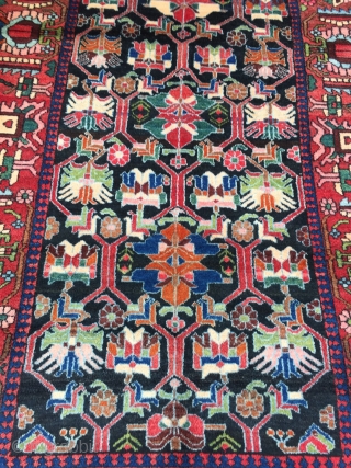 Antique Persian Bakhtiary long rug in good and clean condition, age: circa 1920, size: ca. 310x135cm / 10'2''ft x 4'4''ft             