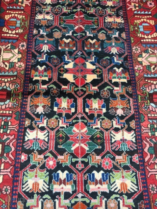 Antique Persian Bakhtiary long rug in good and clean condition, age: circa 1920, size: ca. 310x135cm / 10'2''ft x 4'4''ft             