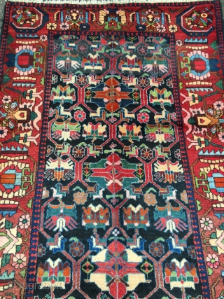 Antique Persian Bakhtiary long rug in good and clean condition, age: circa 1920, size: ca. 310x135cm / 10'2''ft x 4'4''ft             