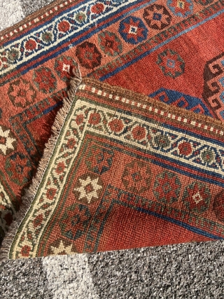 Antique Persian Bidjar Gerrus long rug with Memling gul design, wool foundation. Age: 19th century, size: ca. 335x105cm / 11ft x 3'4''ft http://www.najib.de          