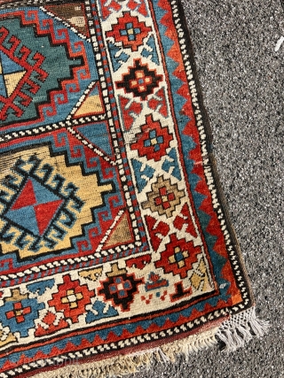 Antique Kazak rug, Age: 19th century. Size: ca. 170x90cm / 5'6''ft by 3ft some condition problems but still a very lovely rug http://www.najib.de          