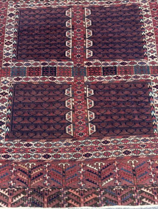 A very nice antique Turkmen Yomud Ensi, circa 150 years old. Very nice collectors piece. Size circa 160x130cm / 5,3ft by 4,3ft http://www.najib.de