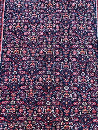 Antique Kurdish Senneh kilim from West-Persia, size: ca. 200x130cm / 6'6''ft by 4'3''ft                    