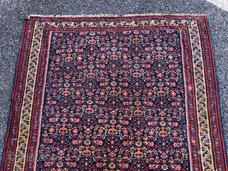 Antique Kurdish Senneh kilim from West-Persia, size: ca. 200x130cm / 6'6''ft by 4'3''ft                    