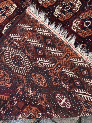 Antique Turkmen Tekke Main carpet, so-called Tekke "Buchara". Size: 330x220cm / 10'8''ft by 7'2''ft. Age: end of the 19th century             
