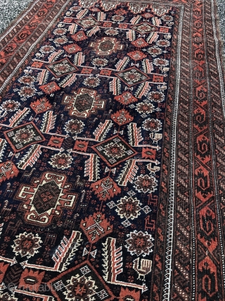 Very nice antique Salar Khani Baluch rug with lots of animals. Size: 195x105cm / 6'4''x 3'5''                 
