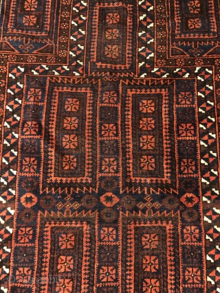 Antique Baluch prayer rug . Size : ca 150cm x 87cm / 5ft x 2'9''ft. Nice collector´s piece               