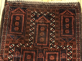 Antique Baluch prayer rug . Size : ca 150cm x 87cm / 5ft x 2'9''ft. Nice collector´s piece               