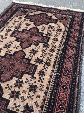 Lovely antique Ferdows Baluch rug with animals, size: 150x95cm / 5ft x 3'1''ft Very nice collector´s piece.                