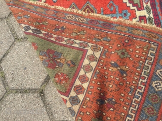 Antique East-Anatolian Kurdish rug with archaic design and beautiful colors, age: early 19th century. Size: 192x137cm / 6'3''ft x 4'5''ft Due to its high age this rug has some damage but it  ...