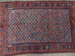 Very nice antique Kordi rug with lovely and unique design. 19th century. Size: ca 185x120cm / 6'1'' x 4'              