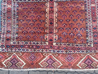 Antique Turkmen Yomud Ensi, 19th century. Size: 170x130cm / 5'6''ft x 4'3''ft                     