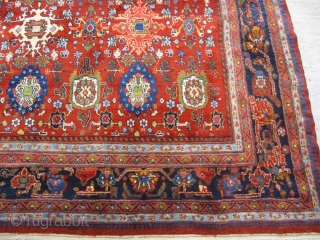 Highly decorative antique Malayer rug. Rare squarish size:ca. 400x395cm / 13'1''ft x 12'9''ft Good overall condition.                 