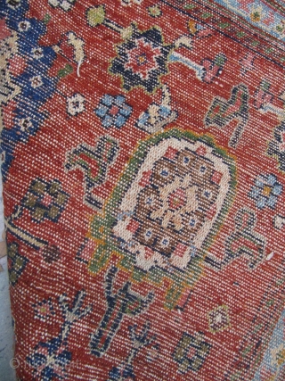 Highly decorative antique Malayer rug. Rare squarish size:ca. 400x395cm / 13'1''ft x 12'9''ft Good overall condition.                 