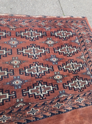 Antique Turkmen Yomud Chuval with Memling Gul design, age: 19th century. Size: ca. 115x70cm / 3'8''ft x 2'3''ft nice collector´s piece            