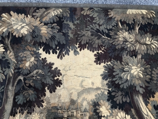 From an old German estate: Antique European Tapestry, size: ca.190x185cm / 6'3''ft by 6ft                   