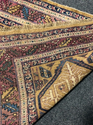 Antique camel ground Persian Sarab runner, age: 19th century. Very decorative, good condition, size: 430x118cm / 14'1''ft by 3'9''ft              