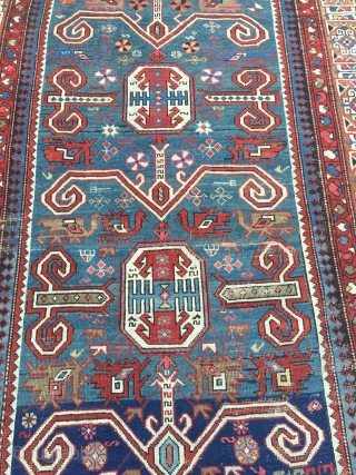 Antique Caucasian Perepedil Shirvan, size: ca. 285x145cm / 9'4''ft x 4'8''ft , some minor condition problems but still very collectable.             