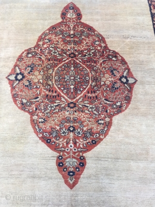 Fine antique Persian Ferahan carpet from the well known Ghazan workshop , size: ca. 335x185cm / 11ft x 6'1''ft , some wear in the upper area.       