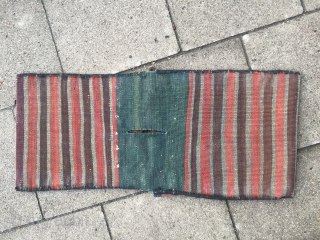 Antique Shahsavan doublebag woven in Soumakh technique, size: ca. 58x26cm / 1'9''ft x 0'9''ft , very nice collector´s piece.              