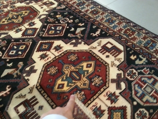 ref: S2282 / Kuba Konagend Caucasian antique rug, 19th century, perfect condition.
size: 1.70 X 1.30                  