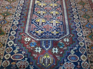 Kuba Konagend, Vogel design, Caucasian antique rug, early 20th century.perfect condition
size: 2.15 X 1.45       7' X 4'
          