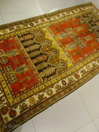 ref: S433 / Khottan Turkmen Antique Rug ,perfect condition ,size 3.25x1.75 cm , 10'8"x5'9"                   