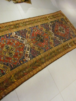 ref: S315/ Kuba Zeikhour Caucasian Antique rug ,perfect condition , size 3.15x1.60 cm , 10'4"x5'3"                  