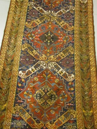 ref: S315/ Kuba Zeikhour Caucasian Antique rug ,perfect condition , size 3.15x1.60 cm , 10'4"x5'3"                  