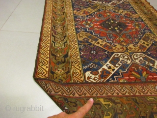 ref: S315/ Kuba Zeikhour Caucasian Antique rug ,perfect condition , size 3.15x1.60 cm , 10'4"x5'3"                  