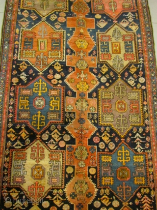 ref: 1638 /Chirvan Caucasian Antique Rug,perfect condition , size 3.60x1.50 cm , 11'10"x4'11"                    