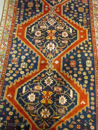 ref: S426 /Karabagh Shousha Caucasian Antique Rug ,perfect condition ,size 3.70x1.90 cm , 12'2"x6'3"                   