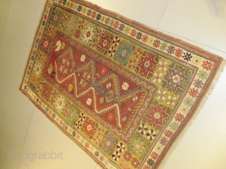 ref: S227 / ANATOLIAN MELAS ANTIQUE RUG 19TH CENTURY , PERFECT CONDITION 
size: 1.40 X 1.00  /  4' X 3'           