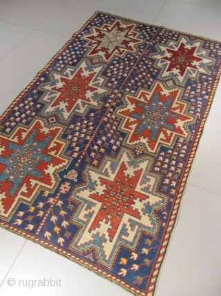 ref: S1545 / KUBA-LESGHI-TREE-OF LIFE DESIGN-CAUCASIAN ANTIQUE RUG field fragment restored condition
size: 1.70 X 1.05  /  5' X 3'
            