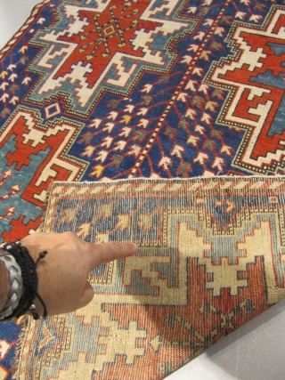ref: S1545 / KUBA-LESGHI-TREE-OF LIFE DESIGN-CAUCASIAN ANTIQUE RUG field fragment restored condition
size: 1.70 X 1.05  /  5' X 3'
            
