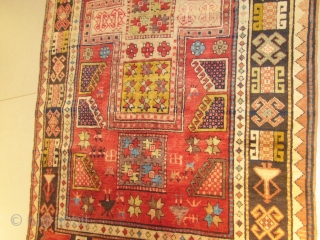 ref: S2095 / KAZAK SEWAN CAUCASIAN ANTIQUE RUG END OF 19TH CENTURY, perfect condition
size: 2.55 X 1.30  /  8' X 4'
          