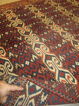 g) Yamout Turkmen rug, 19th century, perfect condition
size: 235 X 150  /  7' X 4'                